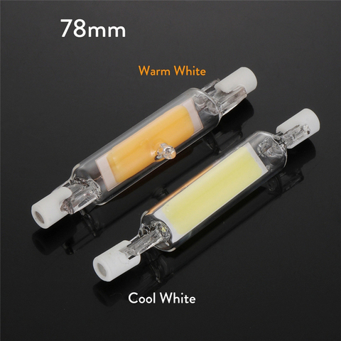 Dimmable R7S 118mm J118 78mm J78 6W 12W 20W LED Foodlight Glass Ceramic Tube Light Bulbs COB Cold / Neutral / Warm White Lamp ► Photo 1/6