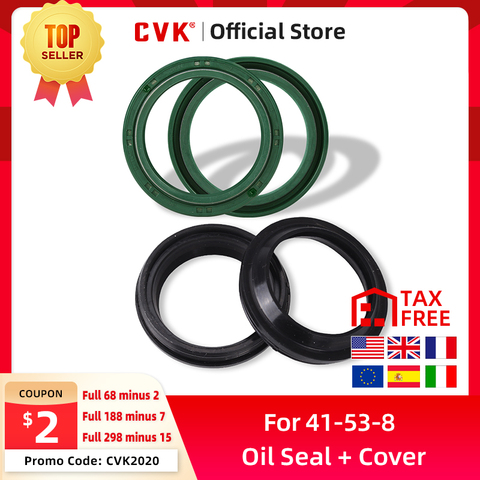 CVK 41*53*8/10.5 Front Fork Damper Oil Seal and Dust seal For Kawasaki ER650 EN500 ZR800 ZR750 Ninja ZX6R EX650 KL650 636 ► Photo 1/6