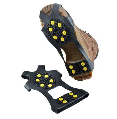 2pcs 10 Studs Anti-Skid Ice Gripper Spike Winter Climbing Anti-Slip Snow Spikes Grips Cleats Over Shoes Covers Crampon ► Photo 1/4