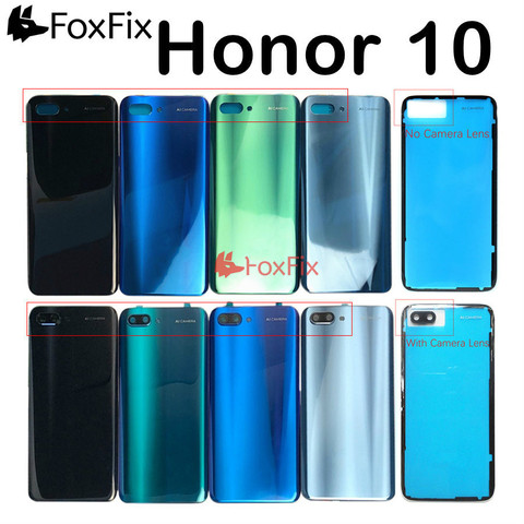 Back Glass For Huawei honor 10 Back Cover Housing with Rear Camera Lens For Honor 10 Battery Door Back Cover COL-L29 Replacement ► Photo 1/6