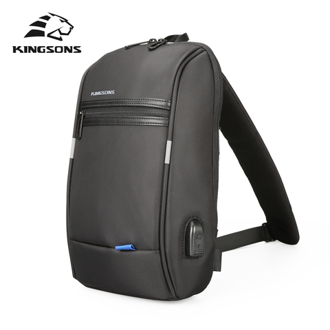 Kingsons Single Shoulder Backpack Men Mini Backpack Waterproof Laptop Backpack 10.1 inch Small  USB Backpack for Running&Riding ► Photo 1/6