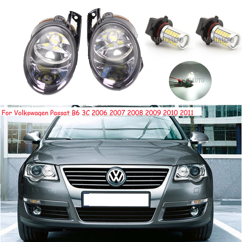 fog light For Volkswagen for Passat B6 3C 2006-2011 car lights headlights LED Fog Lamps Fog Lights halogen foglights ► Photo 1/6