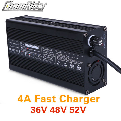 36V 48V 52V Lithium battery charger 4A fast charger 42V 54.6V 58.8V li-ion battery pack charger ebike electric bike DC XLR RCA ► Photo 1/6