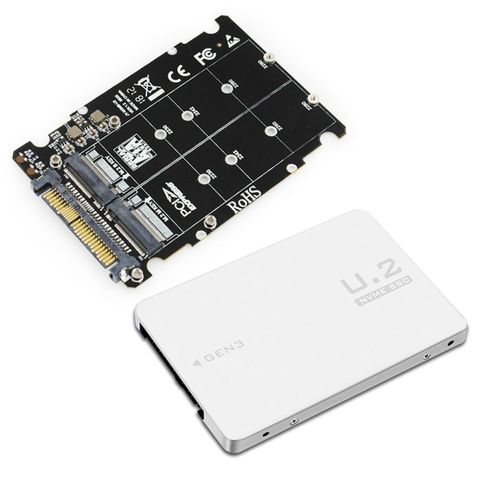 M.2 SSD to U.2 Adapter 2 in 1 M.2 NVMe SATA-Bus NGFF SSD to PCI-e U.2 SFF-8639 PCIe M2 Adapter Converter for Desktop Computers ► Photo 1/6