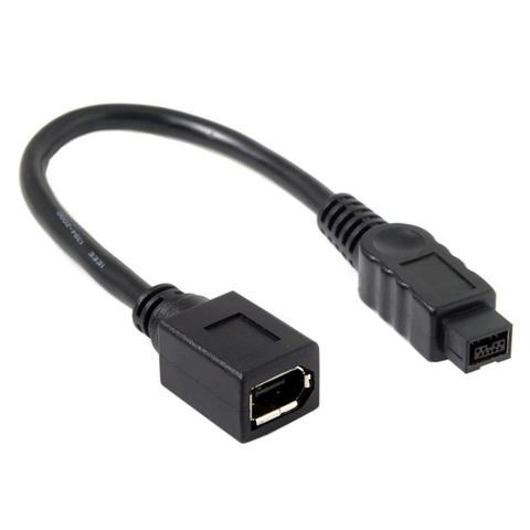 IEEE 1394 IEEE1394 6PIN Female to 1394b 9PIN male Firewire 400 TO 800 Adapter Cable 10cm 0.1m ► Photo 1/6