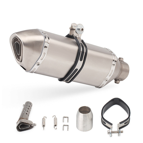 36-51mm Universal Motorcycle Ak Exhaust Modified Muffler Pipe Scooter Pit Bike Dirt Motocross For MT07 R1 ER6N CBR250R ► Photo 1/6