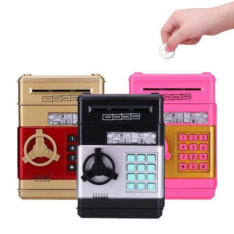 Automatic Piggy Bank ATM Password Money Box Cash Coins Saving Box ATM Bank Safe Box Deposit Banknote Kids Birthday Gift Dropship ► Photo 1/6