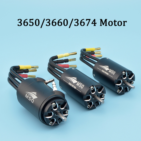 High Speed MSQ 3650/3660/3674 Brushless Motor KV1600/1650/2000/2100/2200/2800/3400/3500 Motor 4 Poles For RC Marine Boats ► Photo 1/6