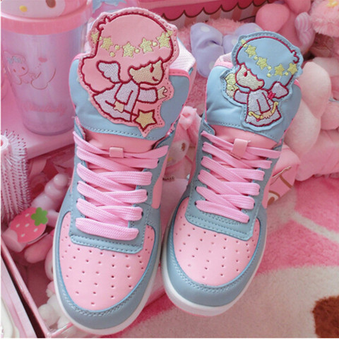 Price History Review On Anime Harajuku Cute Lolita Women S Little Twin Star High Top Shoes Casual Cartoon Aliexpress Seller Wxcteam Alitools Io