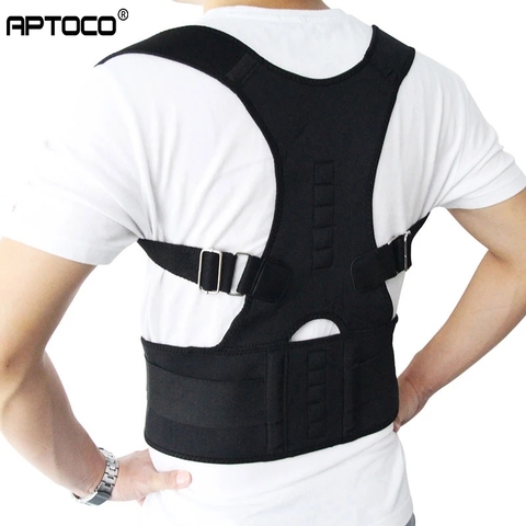 Aptoco Magnetic Therapy Posture Corrector Brace Shoulder Back Support Belt for  Braces & Supports Belt Shoulder Posture US Stock ► Photo 1/6