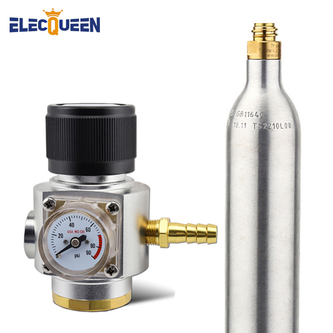 Soda Bottle Tank Cylinder with CO2 Charger Kit,2200psi 15MPA High Compressed Bottle & TR21*4 Valve Mini Regulator Beer Kegerator ► Photo 1/6