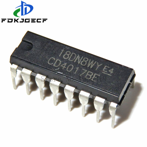 10pcs/lot CD4017 CD4017B DIP-16 CD4017BE DIP 4017 IC new original free shipping ► Photo 1/1