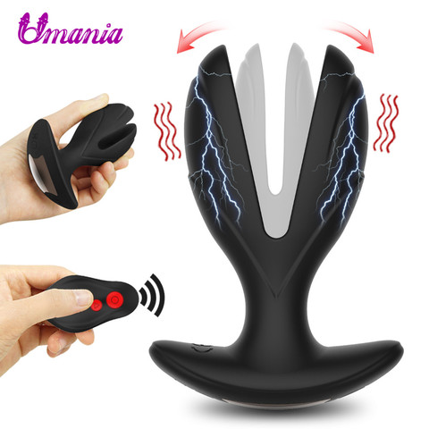 Electric Shock Male Prostate Massager Strap on Anal Plug Vibrator Wireless Remote Dildo Vibrator Opening Butt Plug Anal Dilator ► Photo 1/6