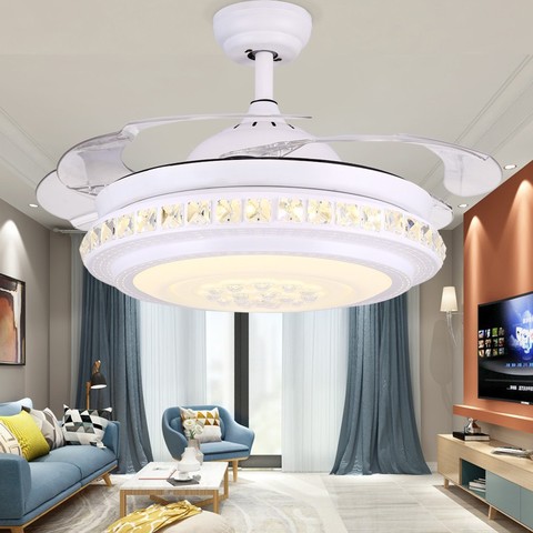 Remote Control Acrylic Fans Led Lights