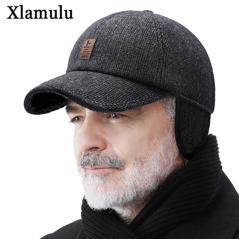 Warm Winter Cap Sport Golf Baseball Cap Hats For Men Snapback Women Casquette Bones Dad Caps Gorras Earflaps Thicken ► Photo 1/6