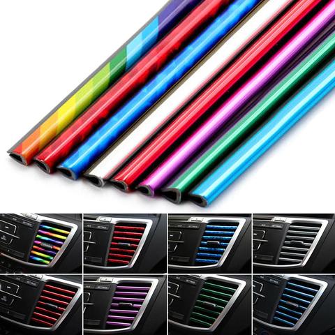 10pcs Mouldings Auto Air Outlet Trim Strip Auto Air Vent Grilles Rim Trim Cars Decoration Strips Car Styling Car Accessories ► Photo 1/6