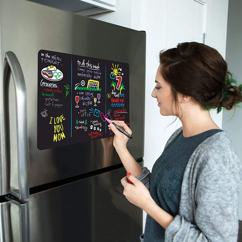 A4 Size Magnetic Blackboard small chalkboard sticker Kitchen menu whiteboard Weekly Planner Fridge Sticker Message Board ► Photo 1/6