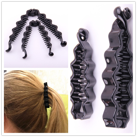 2 PIECES/LOT Banana Hairpin For Women ABS Plastic Hair Clips Solid Black  Wave Banana Hair Clip Hair Accessories For Lady - Price history & Review |  AliExpress Seller - FSGZ Official Store 