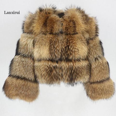 Winter Jacket Women Big Fluffy Artificial Fur Coat Fake Raccoon Fur Thick Warm Outerwear Streetwear No Removable Vesto ► Photo 1/6