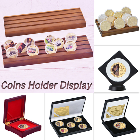6 Styles Collectible Coins Holder Display Challenge medal Coin Case Collector Desk Decoration Gift for Men ► Photo 1/6
