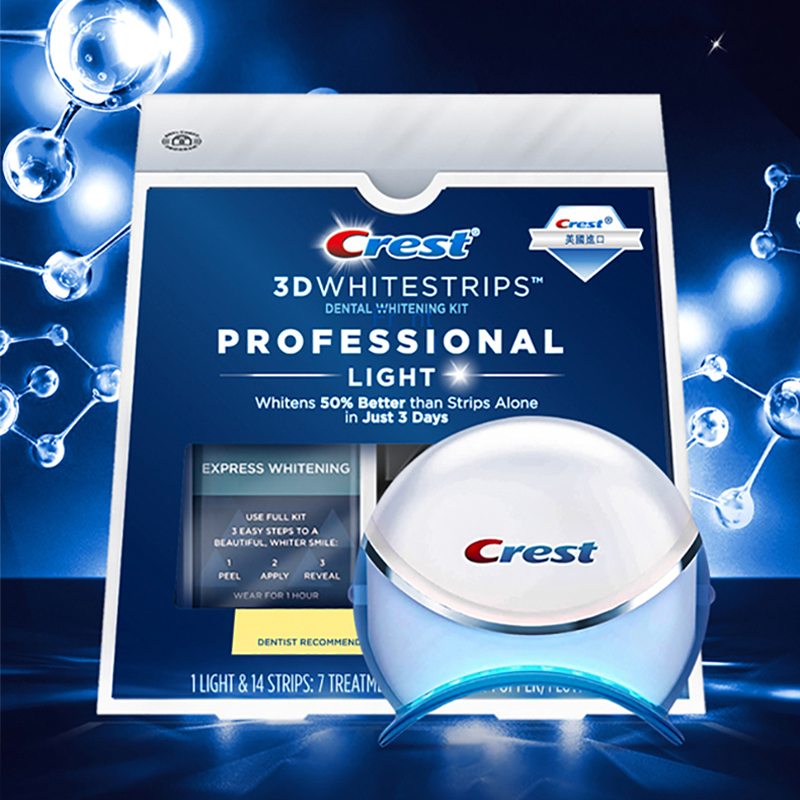 3D White Whitestrips with Blue Light Whiten 50% Better than Strip Alone Professional Teeth Whitening Strips Kit VIP Dropshipping ► Photo 1/6