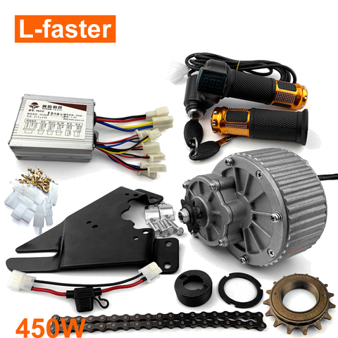 24V36V 450W ELECTRIC VEHICLE CONVERSION KIT ELECTRIC TRICYCLE BIKE KIT ELECTRIC BICYCLE UNITE MOTOR SIMPLE KIT ( SIDE-MOUNTED ) ► Photo 1/6