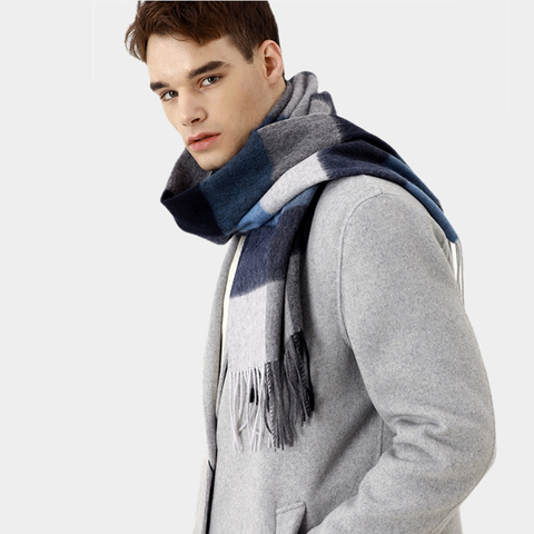 Newest Fashion Men Scarves Wool Autumn Winter casual Male Warm Scarf Luxury Cravat Male High Quality Long Neckercheif 100% ► Photo 1/6