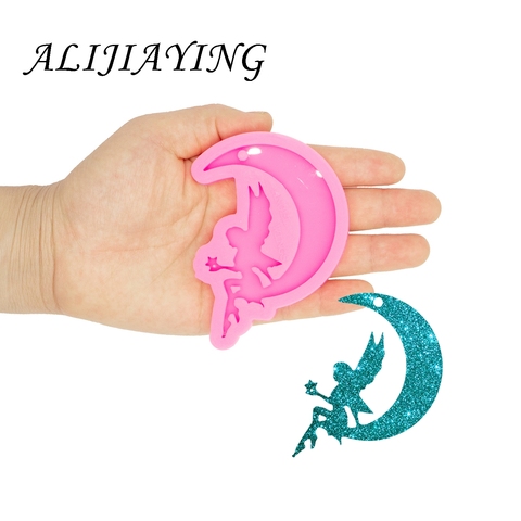 Shine Inside MOONTINK Keychain Mold Silicone mould for Resin Epoxy Craft DIY Necklace Jewelry Pendant DY0514 ► Photo 1/6