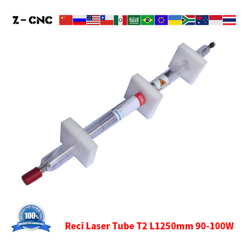 Z-CNC Reci T2 80W 90W 100W CO2 Laser Tube Length 1250mm  DIA 65mm Replace W2 Z2 V2 S2 ► Photo 1/5