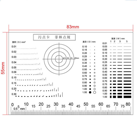 High Precision Film Point Gauge Soft Ruler Microscope Micrometer Calibration Slide Line Width Particle Diameter Measurement ► Photo 1/1