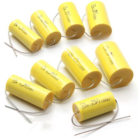 1-5Pcs Audiophiler Axial MKT 100V 0.68uF-8.2uF HIFI DIY Midrange Treble Capacitor for Speaker Car Horns Divider ► Photo 1/4