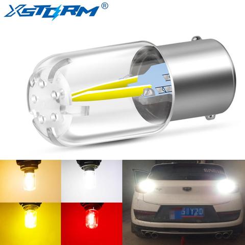 2pcs Car Led P21W 1156 BA15S 1157 BAY15D P21/5W Turn Signal Lights Bulbs  R5W R10W Auto Reverse Lamp 12V 6000K White Red Yellow