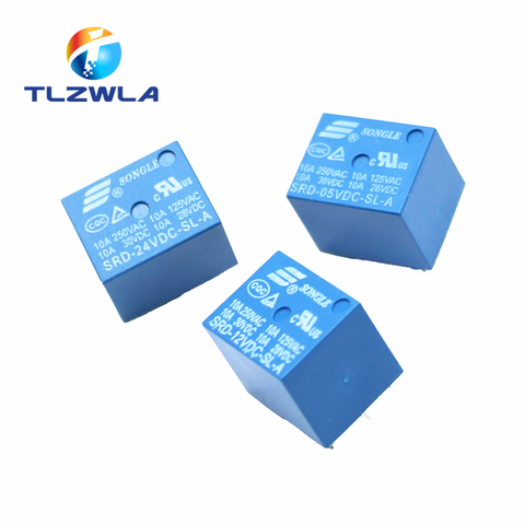 5PCS/lot Relays SRD-05VDC-SL-A SRD-12VDC-SL-A SRD-24VDC-SL-A 05V 12V 24V 10A 250VAC 4PIN T73 ► Photo 1/4