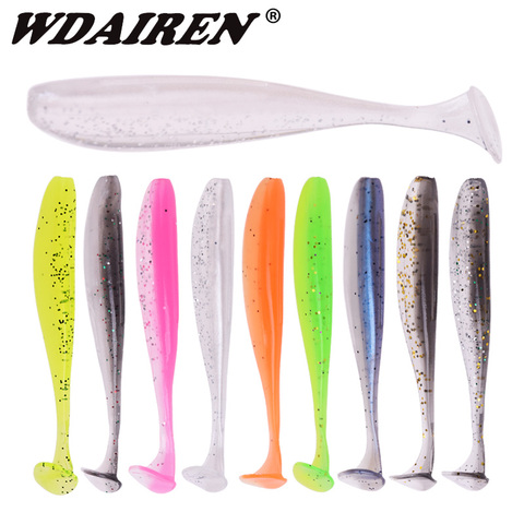 WDAIREN Soft Lures Double Color Silicone Artificial Bait 5cm 7cm Goods For Sea Fishing Wobblers Pva Tail Swimbaits Bass Tackle ► Photo 1/6