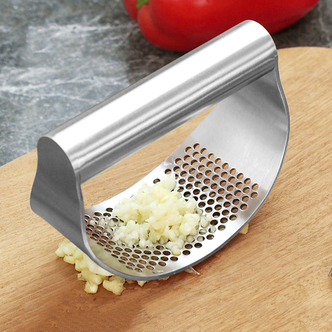 Multi-function Manual Garlic Presser Curved Garlic Grinding Slicer Chopper Stainless Steel Garlic Presses Cooking Gadgets Tool ► Photo 1/6