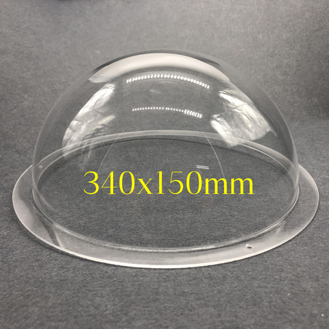 12inch Waterproof CCTV Clear transparent globe Acrylic plexi Glass Big Size Dome Protective Round Cover 340x150mm ► Photo 1/6