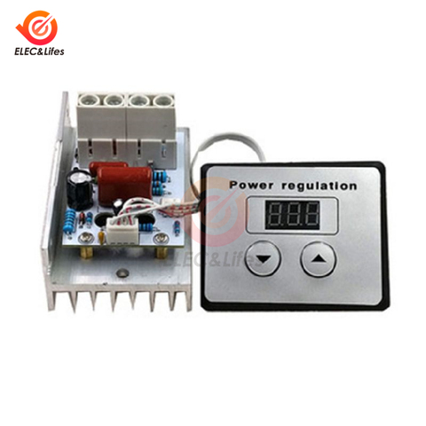 AC 220V 10000W high power SCR digital Electronic Voltage Regulator Speed Control LED Dimmer Thermostat Digital meter /Alloy Case ► Photo 1/6