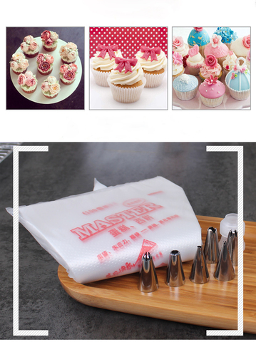 20pcs Small/Large Size Disposable Pastry Piping Bag Icing Nozzle Fondant Cake Cream Bag Decorating Psatry Tip Tools Bakeware ► Photo 1/6