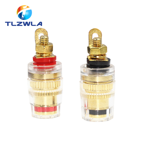 2pcs Banana connector 4mm amplifier The speaker terminal Banana plug socket connector ► Photo 1/5