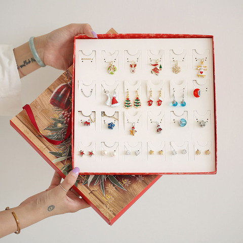 DIY Charm Bracelet Jewelry Advent Calendar Countdown To Christmas Gift Set Christmas Snowman Gift Box For Children ► Photo 1/6