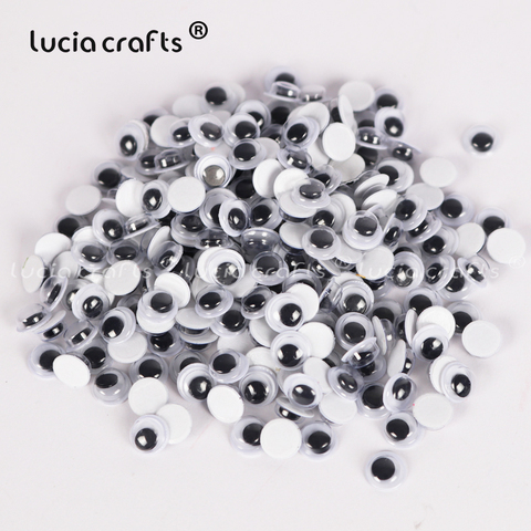 200pcs 6mm/8mm/10mm/12mm/15mm Self Adhesive Googly Wiggly Eyes For DIY Craft Dolls Toy Eyeballs Scrapbook Accessories K0881 ► Photo 1/6