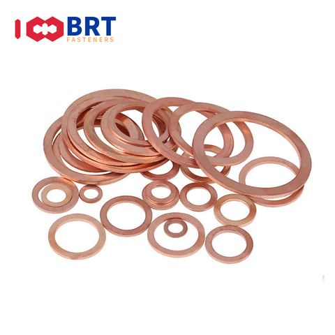 Red Copper Gasket Marine Meter Sealing Ring Gasket Screw Washer M5/M6/M8/M10/M12/M48 ► Photo 1/3