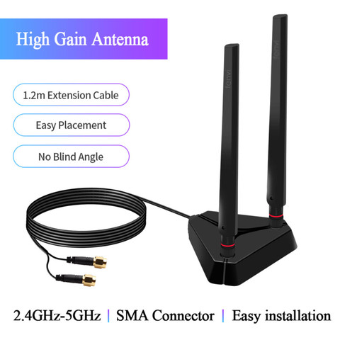 Folded External Antenna For Intel AX200 9260NGW Wifi Card Dual Band 120CM High Gain Antenna For Desktop PCIe Adapter ► Photo 1/6