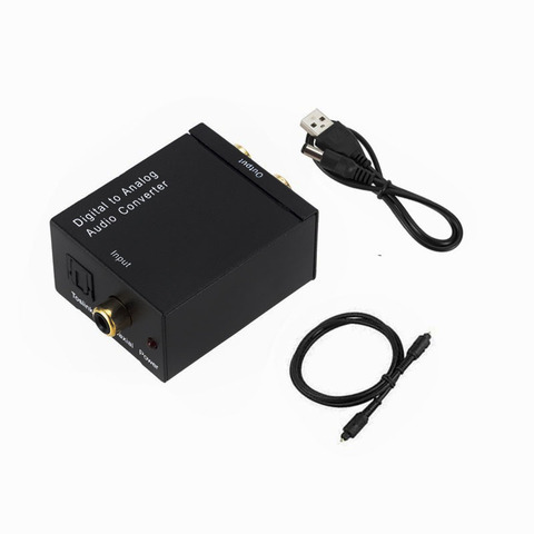 Digital to Analog Audio Converter Optical Fiber Toslink Coaxial Signal to RCA R/L Audio Decoder SPDIF Stereo ATV DAC Amplifier ► Photo 1/6