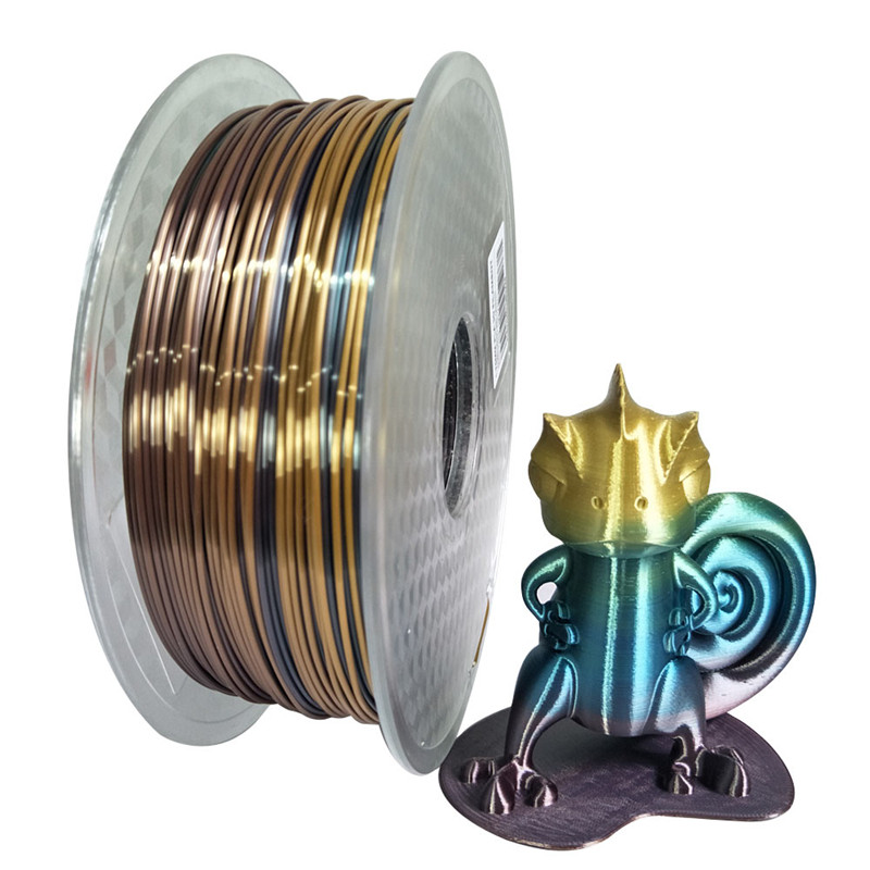 3D Printer Silk Rainbow Multicolor PLA Filament 1.75mm 1KG Multi Color Changing 