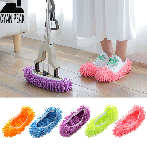 Floor Dust Microfiber Cleaning Slipper Lazy Shoes Cover Mop Slipper Home Cloth Clean Shoe Cover Mophead Overshoes Cleaning Tools ► Photo 1/6