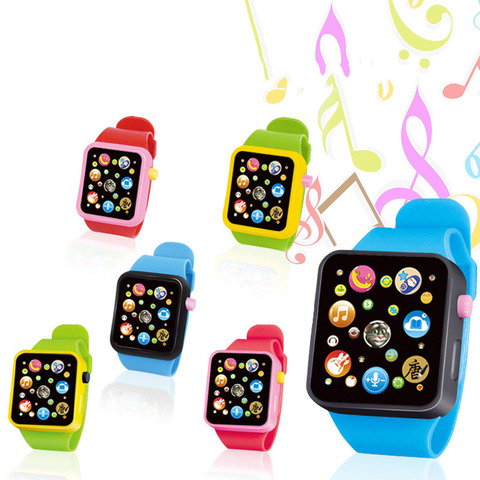 Children Kids Early Education Toy Wrist Watch 3D Touch Screen Music Smart Teaching Baby Birthday Gifts 4 Colors Walkie Talkies ► Photo 1/6