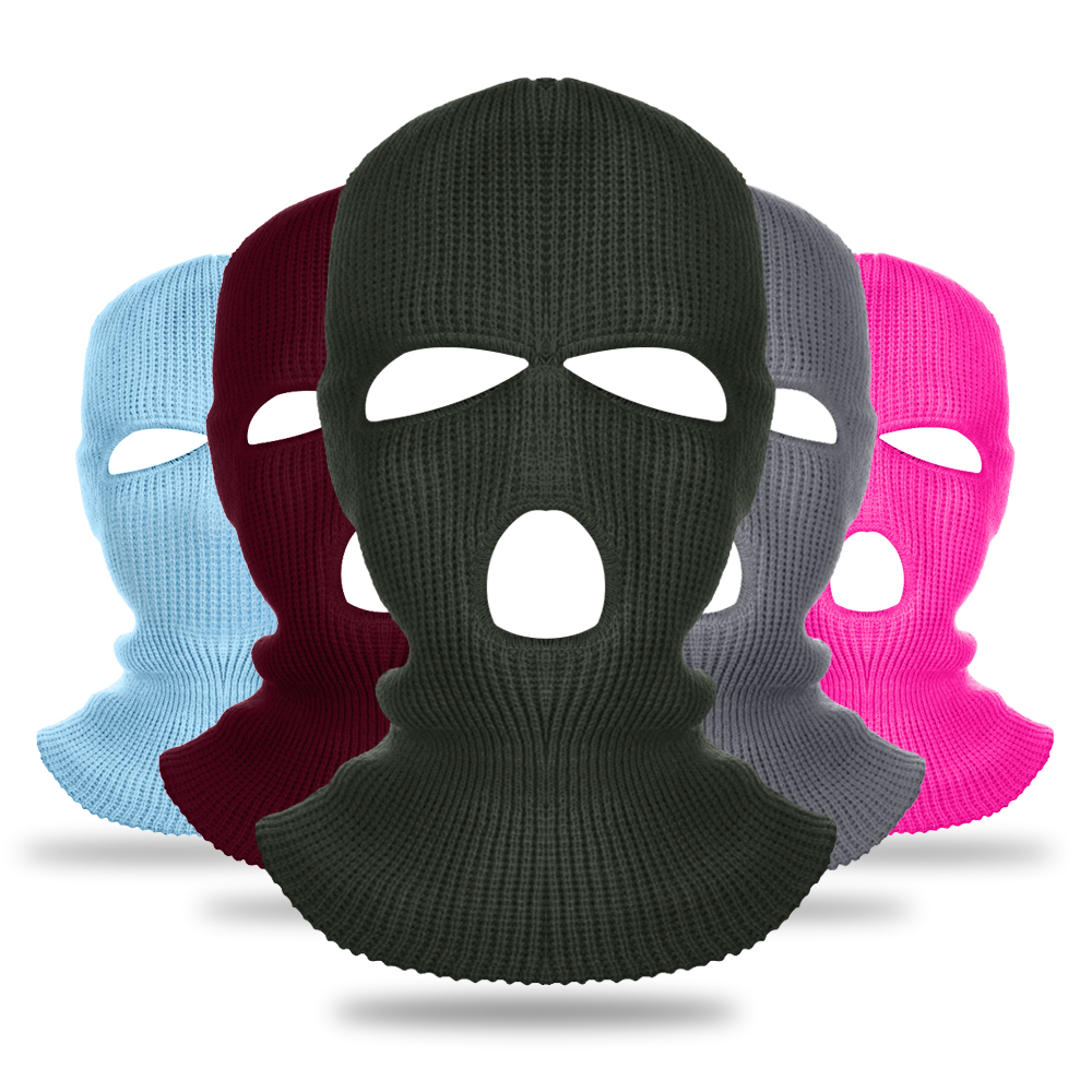 NEW Army Tactical Mask 3 Hole Full Face Mask Ski Mask Winter Cap Balaclava Hood 