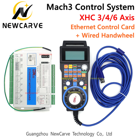 CNC Mach3 XHC Ethernet 3 4 6Axis Breakout Board USB Motion Control Card With LHB04B MPG Pendant Handwheel For Engraving Newcarve ► Photo 1/5