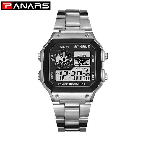 Mens Watches Luminous Dial Plastic Material Life Waterproof Digital Led Watch Men Business Sports Watches Male Clock Man 2022 ► Photo 1/6